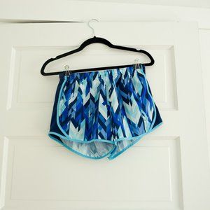 Blue Patterned Nike Running Shorts
